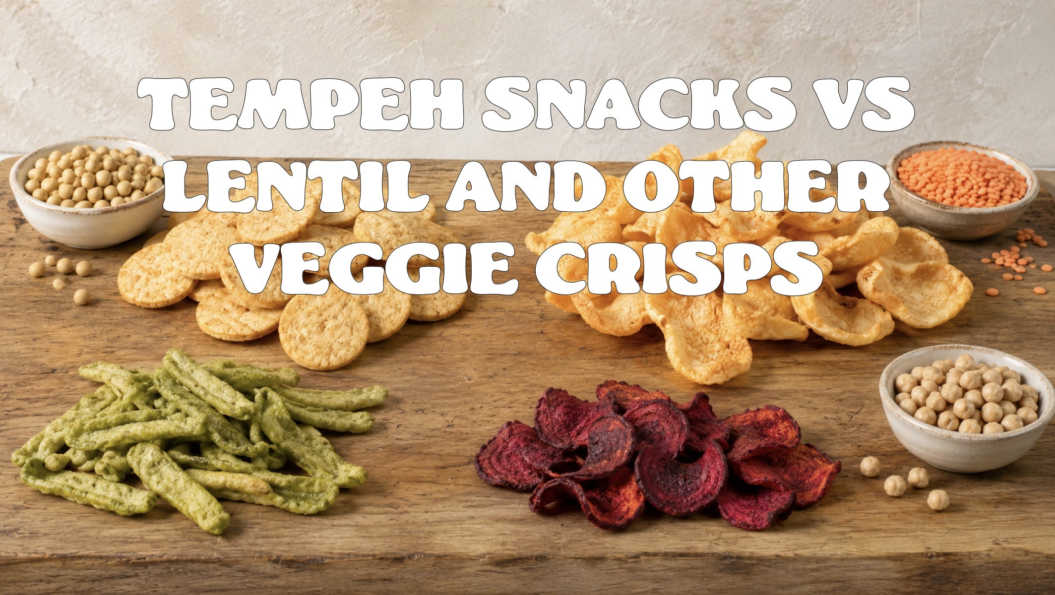 tempeh snacks vs lentil crisps and other vegetable crisps